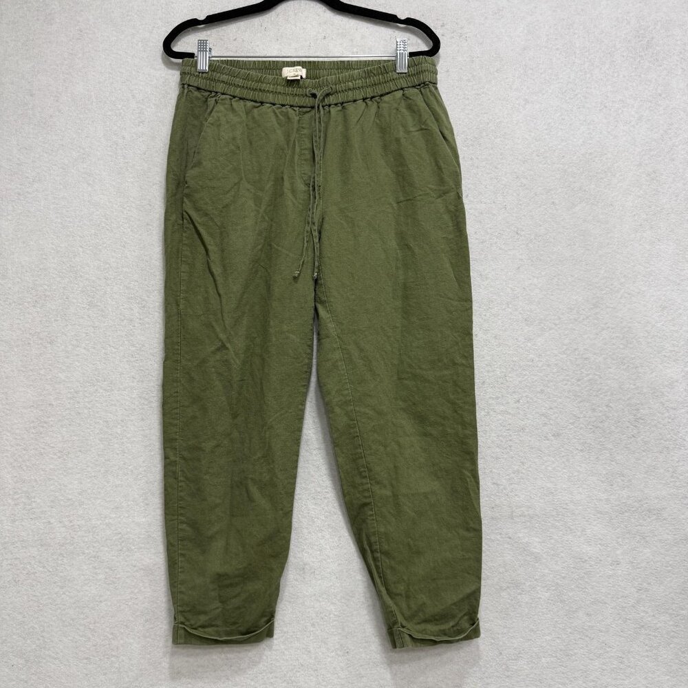 J. Crew Pants Womens 6 Green Jogger Pull On Elastic Waist Tapered Leg Casual